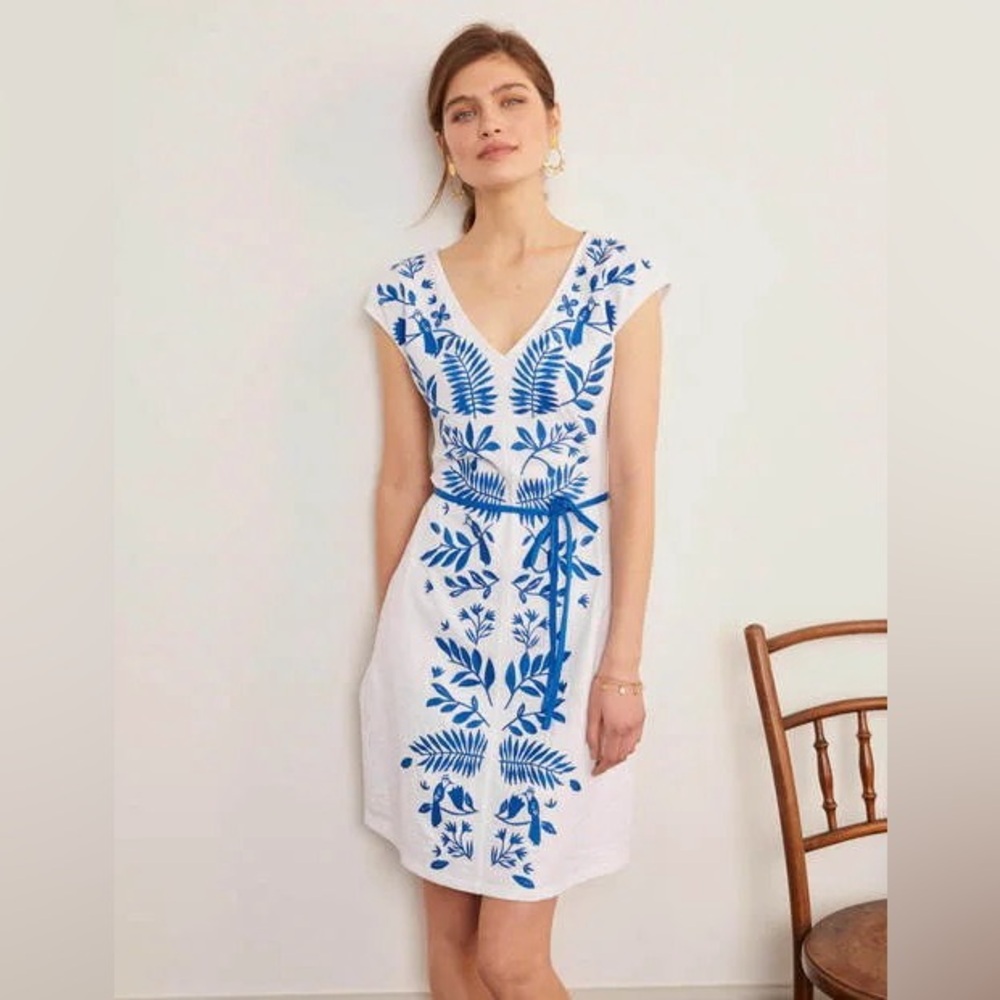 Boden Tanya Embroidered Dress size 16/18